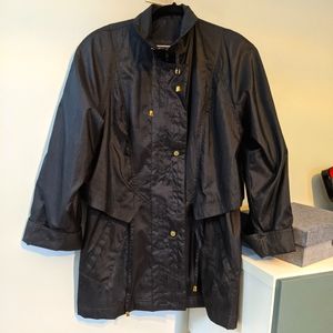 Vintage Fleet Street black parka raincoat cape